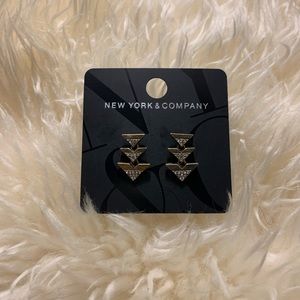 Gold & silver arrow earrings